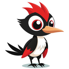 Here's a cute cartoon bird character with a funny beak, happy to tweet