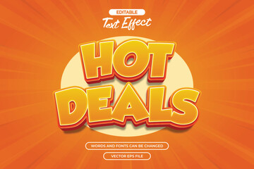 Hot deals editable text effect with 3d text style and with comic background