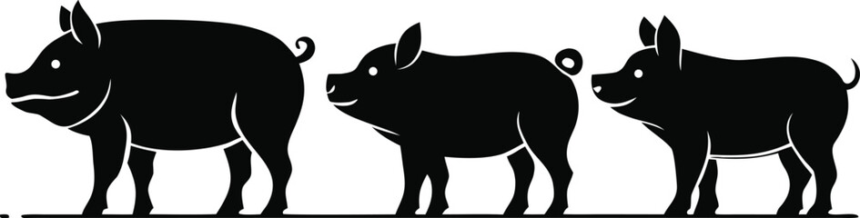 Girl and horse silhouette vector illustration with black outline, perfect for nature and wildlife designs