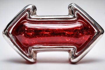 Red Glitter Arrow Ornament