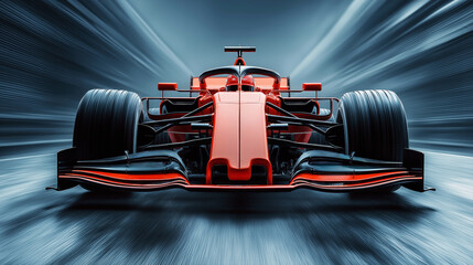 high-speed racing motion with blur effect