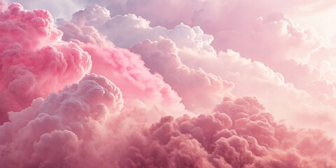 Pink Cloudscape Soft Pastel Hues, Dreamy Cumulus Composition, Heavenly Atmosphere, Cloud Photography Cloud photography, pastel clouds