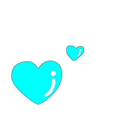 blue heart, ハート,青