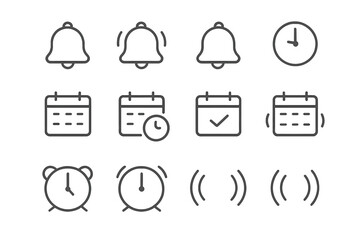 Fitness symbol icon prompt stroke outline reminder collection vector icons minimal line