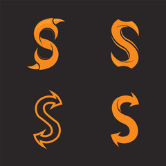 Smooth Line S Logo with Artistic Vector Flow for Visual Identity Needs