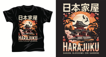 Japanese graphic t shirt design print