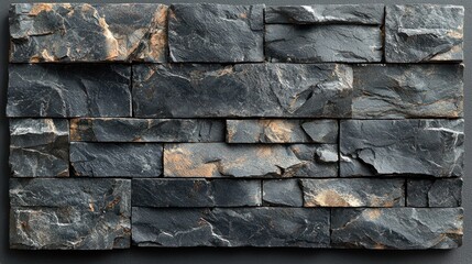 Dark Grey and Brown Stone Wall Cladding Texture