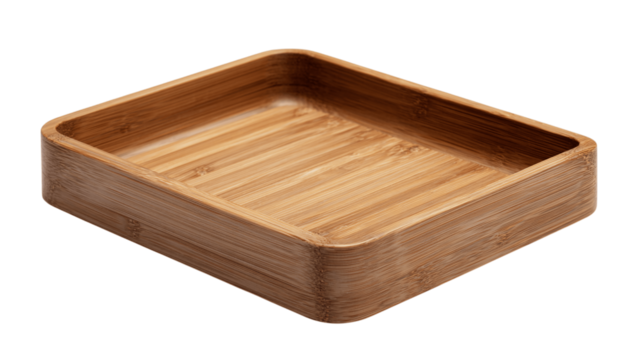 A bamboo composite coin tray with a soft matte coating, white background --ar 16:9