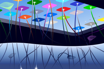 App ecosystem, illustrated by likening it to pond and lotus