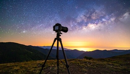 Astrophotography Setup at Sunrise