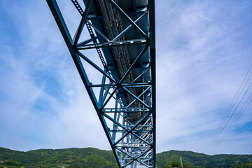 Obraz premium うずしお展望所から見る黒之瀬戸大橋の風景（長島町）