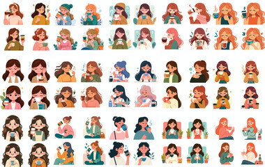 Woman drinking coffee