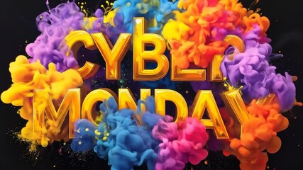 Cyber monday sale promotion graphic - Powered by Adobe