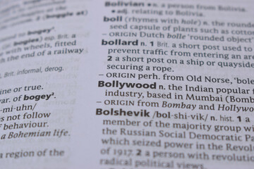 Close Up Of English Dictionary Page With Definition Word - Bolliwood
