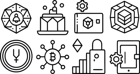 Cryptocurrency & Finance Icons