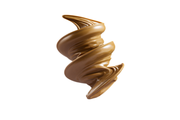 a chocolate swirl is shown on a white background