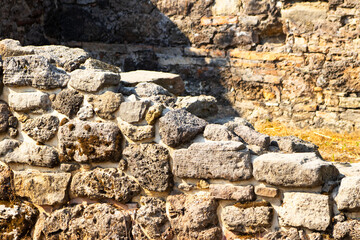 Textured Ancient Stone and Brick Wall