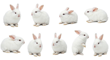 赤ちゃんのウサギの切り抜きセット