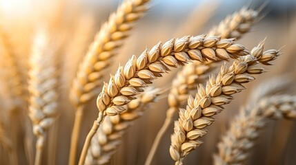 Golden Wheat Field at Sunset: A Harvest Symphony