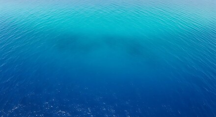Aerial View of Ocean Water with Gradient Blue and Turquoise