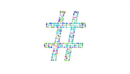 Colorful hashtag symbol