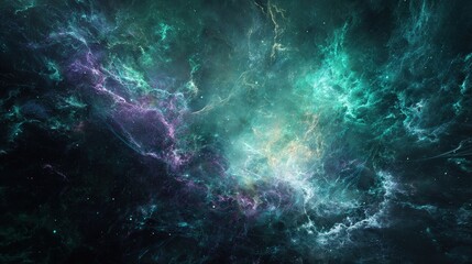 Vibrant Colorful Space Nebula