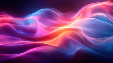 Fototapeta premium Abstract flowing neon shapes