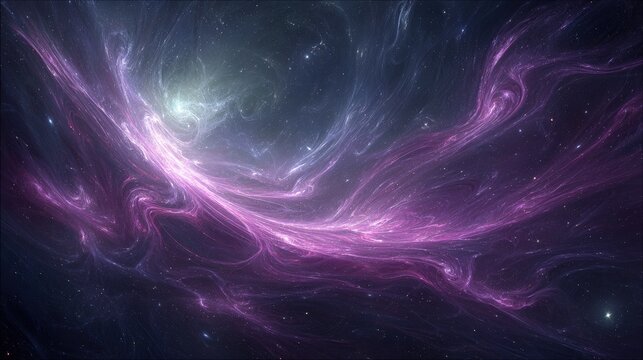 Abstract Colorful Deep Space Nebula