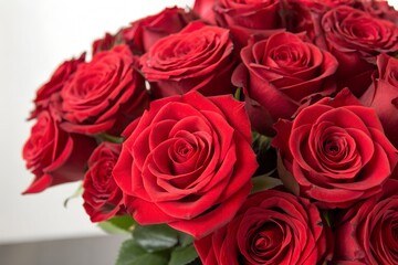 Vibrant Bouquet of Deep Red Roses.