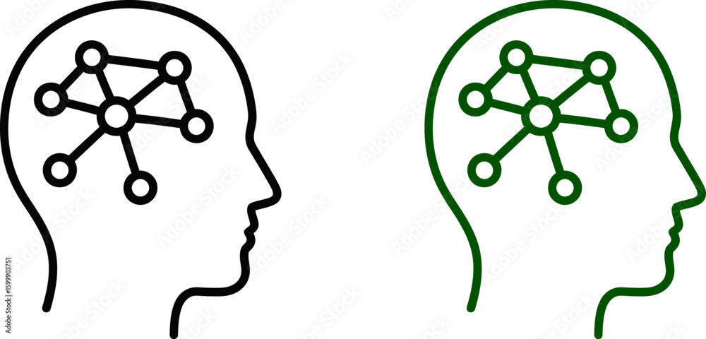 Poster understanding the brain neural network connection concept artificial intelligence and thinking proce