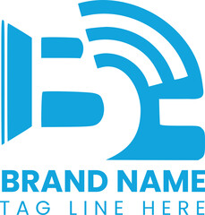 Dynamic Blue "B and E " Logo Design for Business Branding