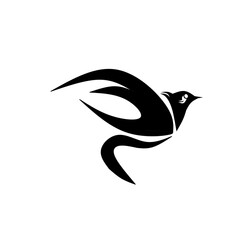 Flying Bird Logo Silhouette