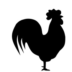 Rooster Silhouette Logo Vector
