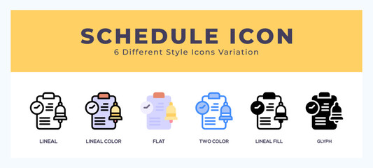 Schedule symbol. vector icon symbol. logo illustration. vector graphics