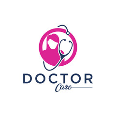 doctor office medical health care stethoscope logo