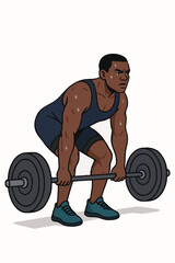 young man lifting weights