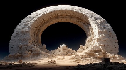 Ancient Ring Megastructure Encircling Desert City