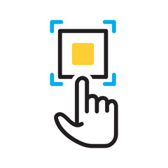 Vector multi color icon for Select