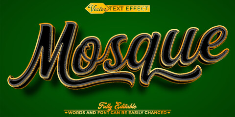  Sacred and Spiritual Muslim Faith Vector Editable Text Effect Template