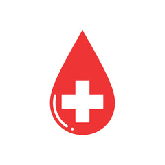 Fototapeta premium Blood Donation Symbol with Cross