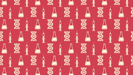 Vector seamless doctor pattern colored