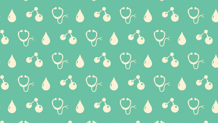 Vector seamless doctor pattern colored