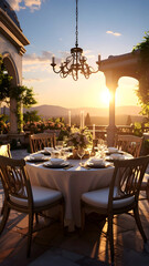 Sunset Dinner with Tuscan Terrace.