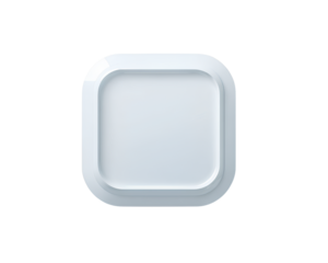  Minimal White Home Icon with Soft Shadows and Rounded Corners, Front View, Isolated on Transparent Background PNG