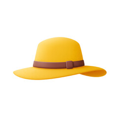 Fototapeta premium yellow hat isolated on white