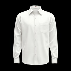 Plain white long-sleeve button-down shirt (1)