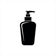 Fototapeta premium Black liquid dispenser bottle pump container