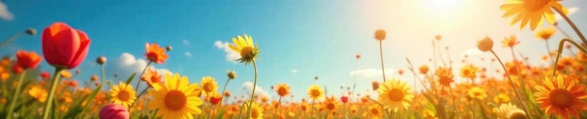 Fototapeta premium A vibrant, sun-drenched scene brimming with joy and contentment; a perfect representation of utter happiness and fulfillment , sunlight, vibrant colors, sunshine