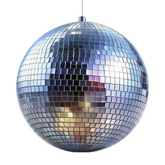 disco mirror ball isolated on transparent background