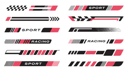 Set of Racing Sport Stripes – Custom Tuning Decals Designed for Cars, Boats, and Motorbikes Seeking a Fast and Stylish Upgrade